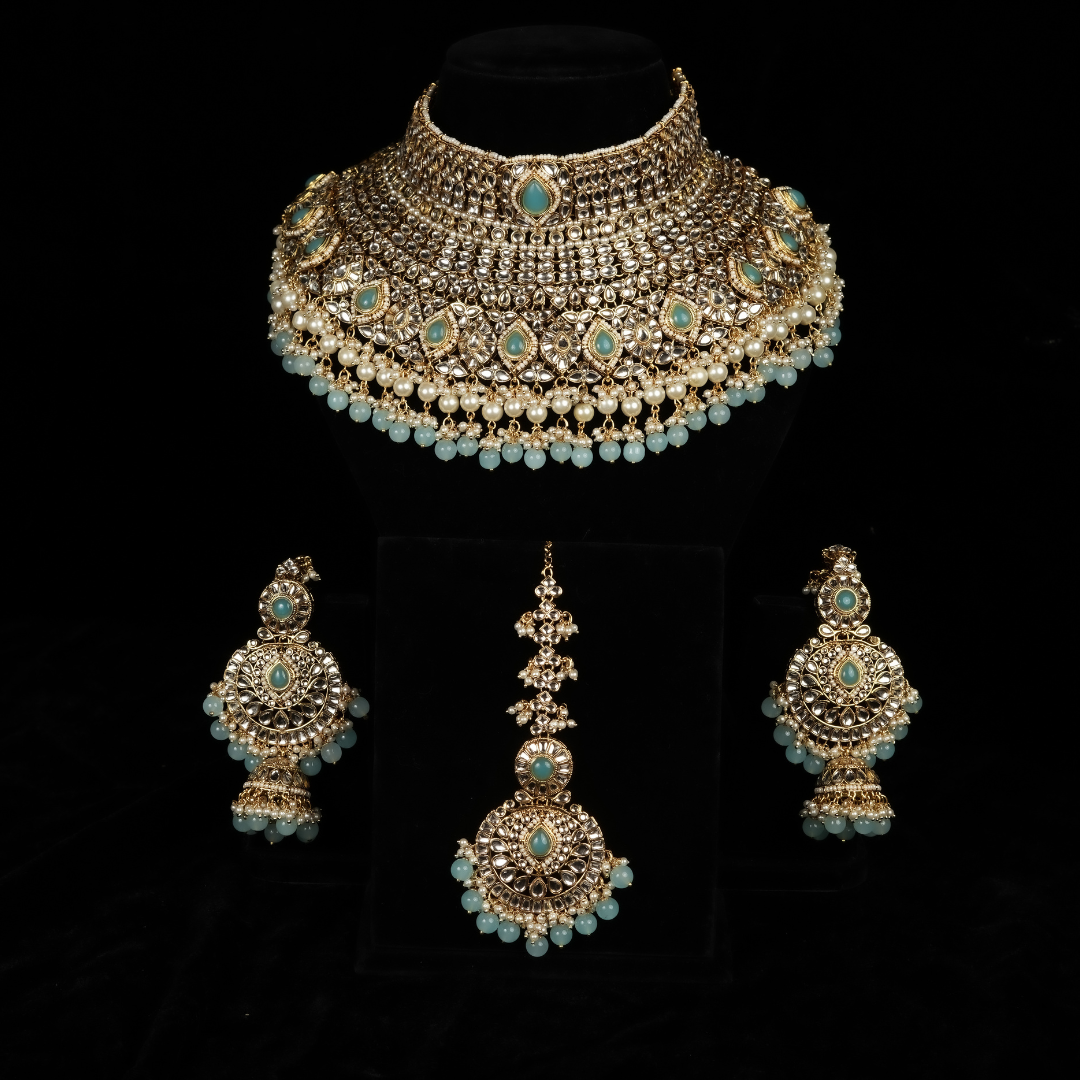 "SIERRA" Teal Blue Mini-Bridal Set