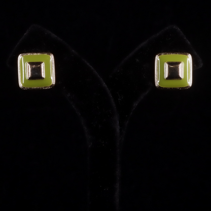 "VIENNA" Olive Icon Earrings