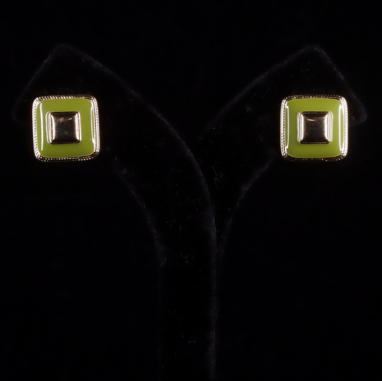 "VIENNA" Olive Icon Earrings