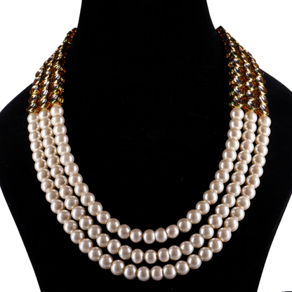 "AMIRA" Mystic Pearl Kundan Necklace Set
