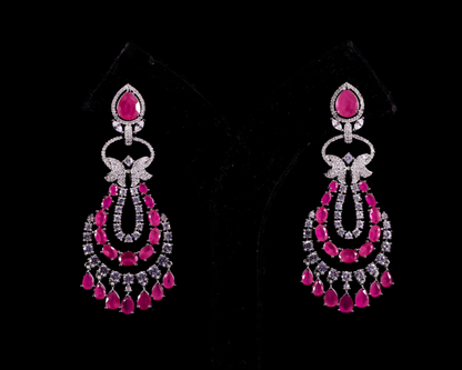 "AMARA" Jaipur Ruby Earrings