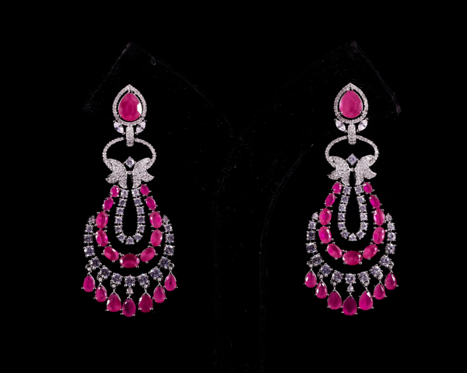 "AMARA" Jaipur Ruby Earrings