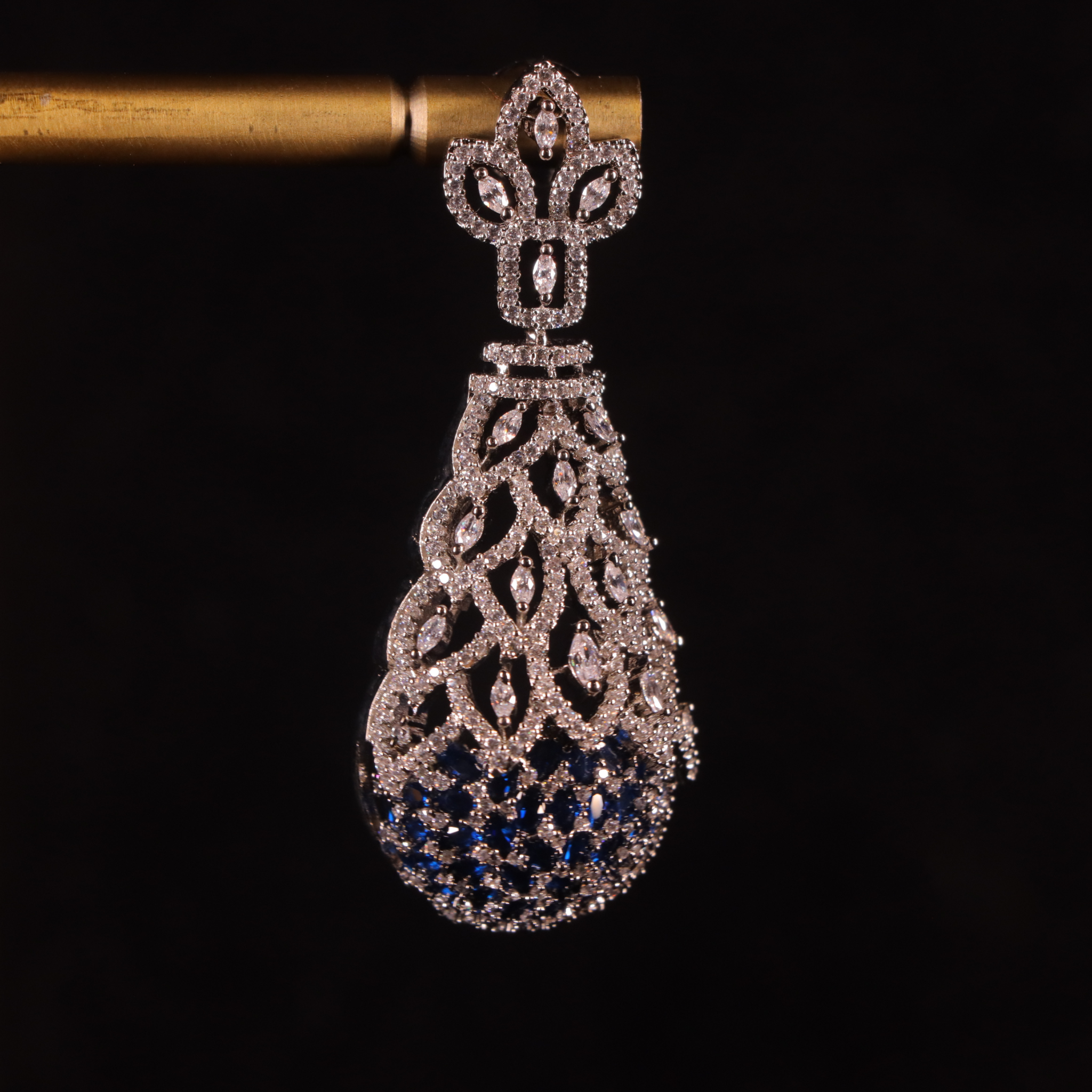"AMARA" Frost Sapphire Earrings
