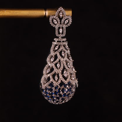 "AMARA" Frost Sapphire Earrings