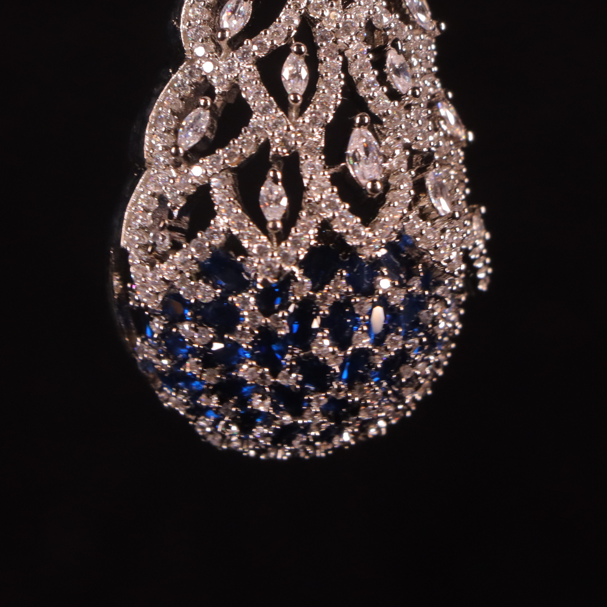 "AMARA" Frost Sapphire Earrings