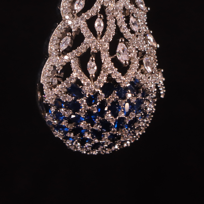 "AMARA" Frost Sapphire Earrings