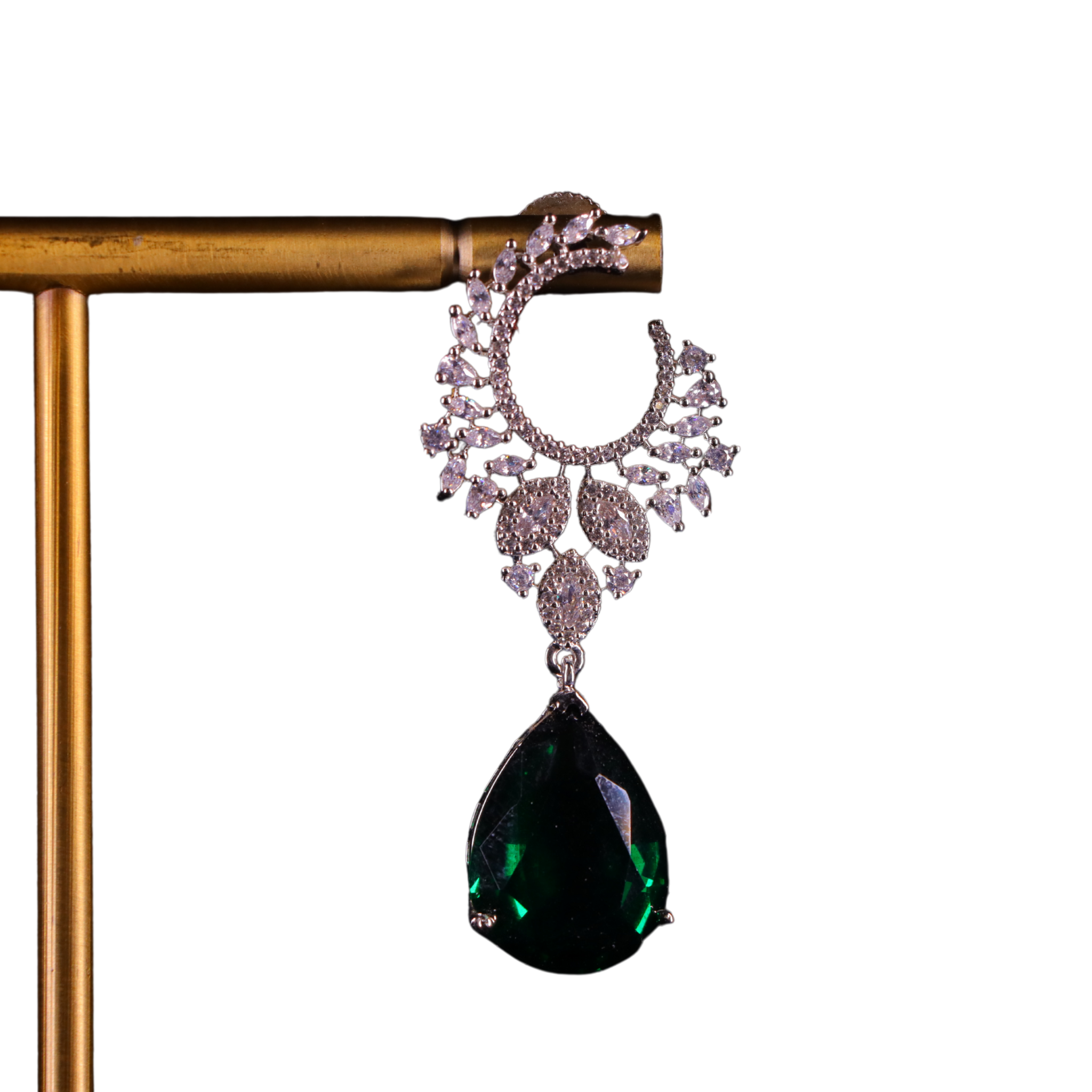 "AMARA" Emerald Drop Earrings