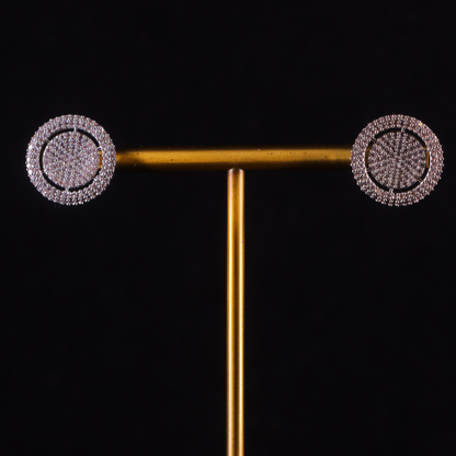 "AMARA" Frosted Button Earrings