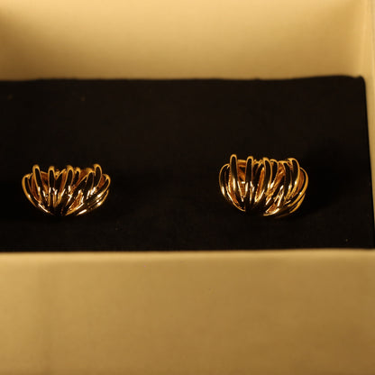 "VIENNA" Lotus Gold Earrings