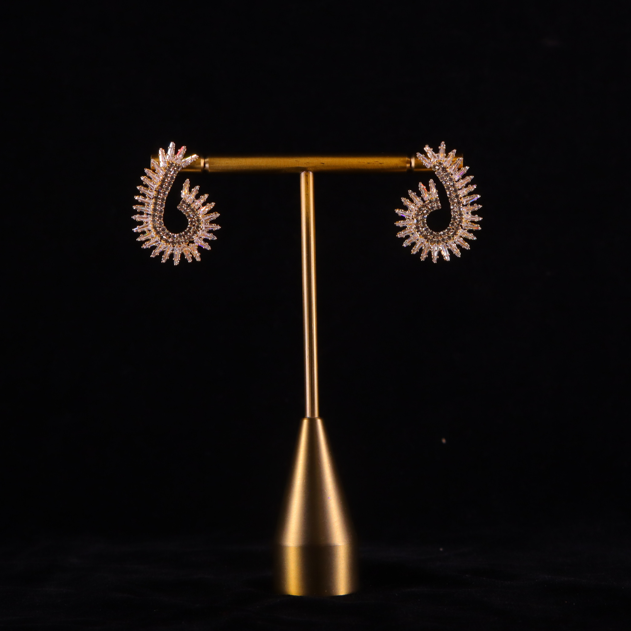 "AMARA" Golden Twirl Earrings