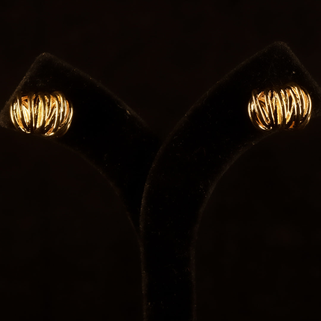 "VIENNA" Lotus Gold Earrings