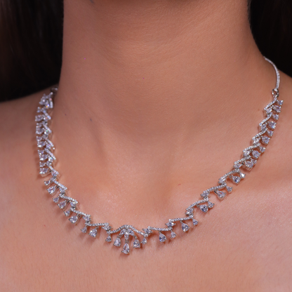 "DMONDE" Dazzling Diamond Necklace Set