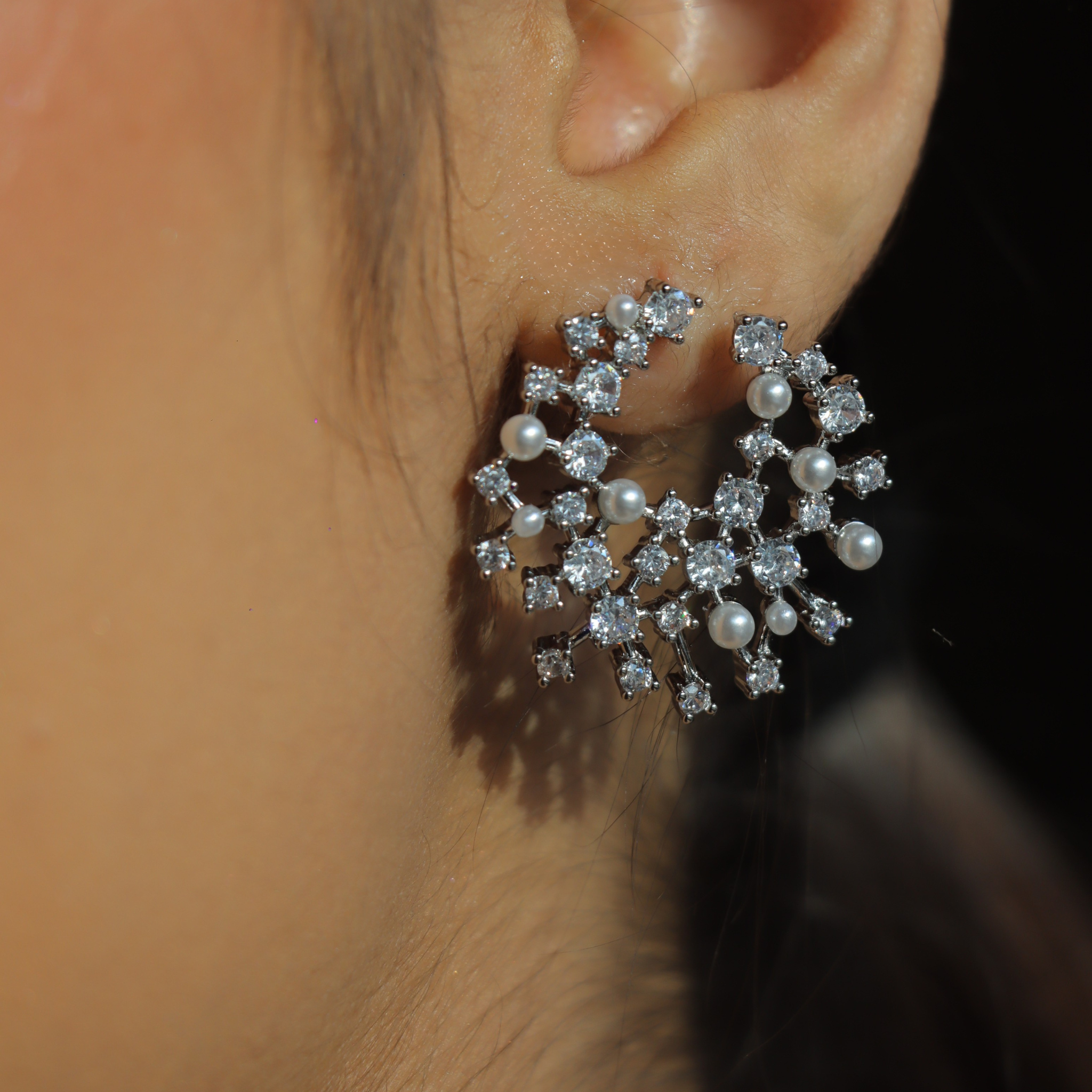 "AMARA" Frost Flake Earrings