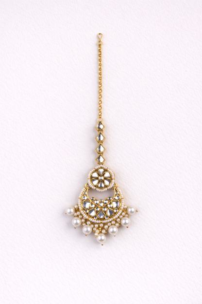 "AMIRA" Tusk Gold Kundan Necklace Set