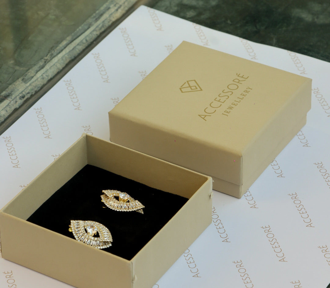 "VIENNA" Diamond Crust Earrings