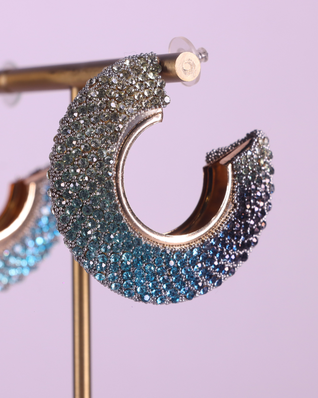 "VIENNA" Mystic Lavender Crescent Earrings