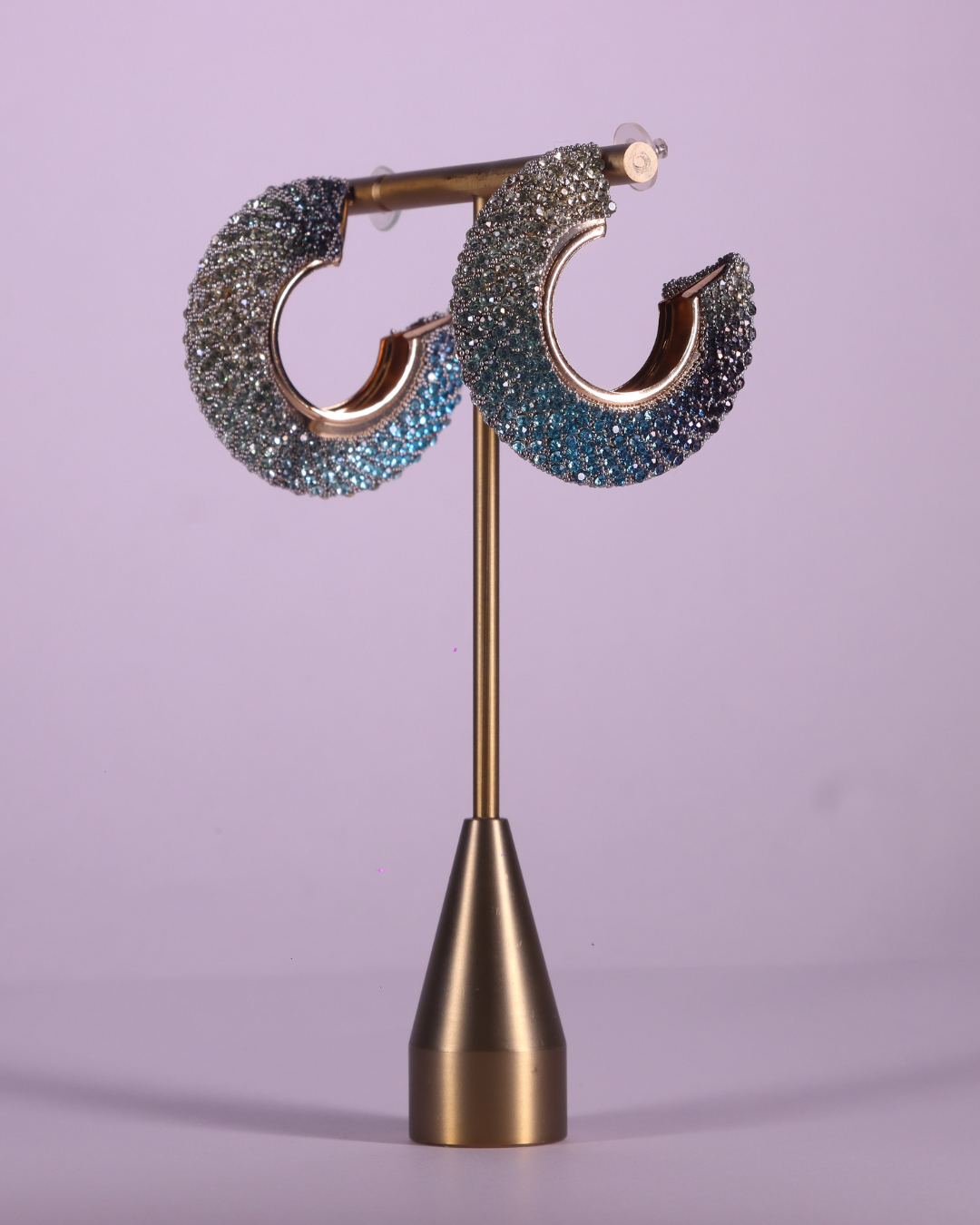"VIENNA" Mystic Lavender Crescent Earrings