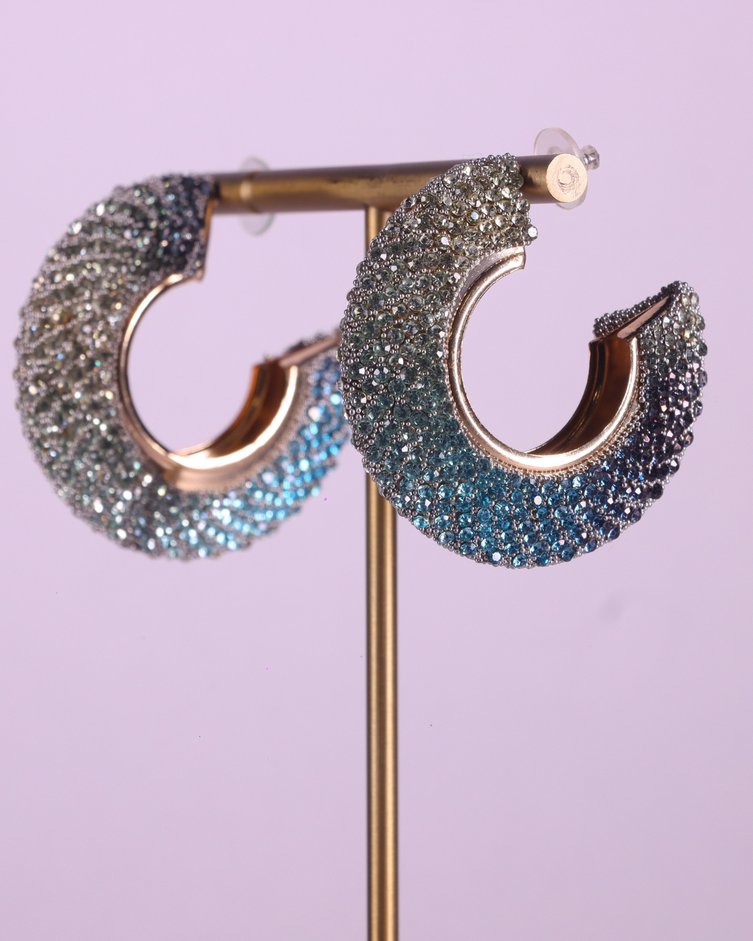 "VIENNA" Mystic Lavender Crescent Earrings
