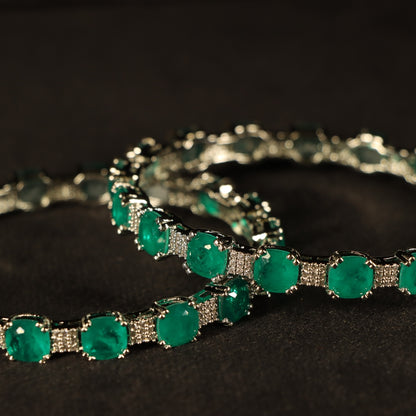 "VIENNA" Royal Emerald Ivy Bangle