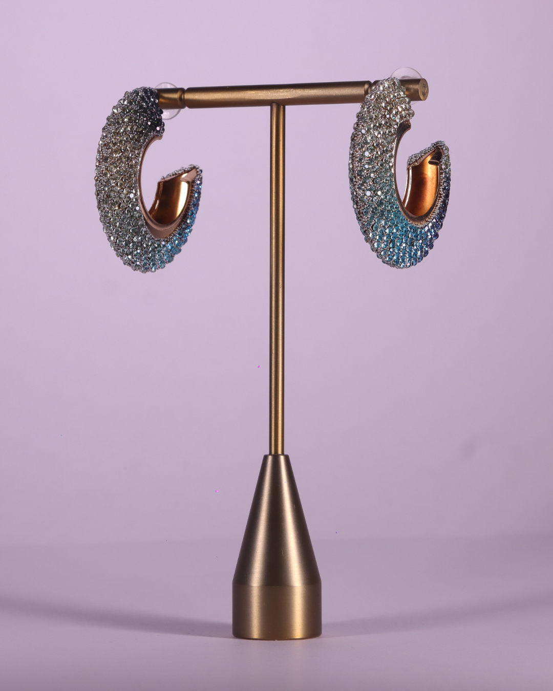 "VIENNA" Mystic Lavender Crescent Earrings
