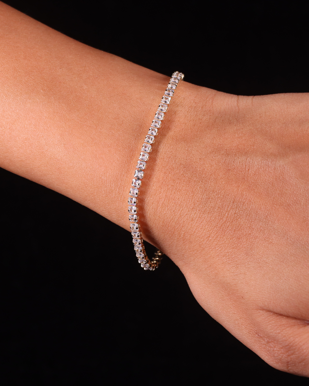Silver tennis bracelet