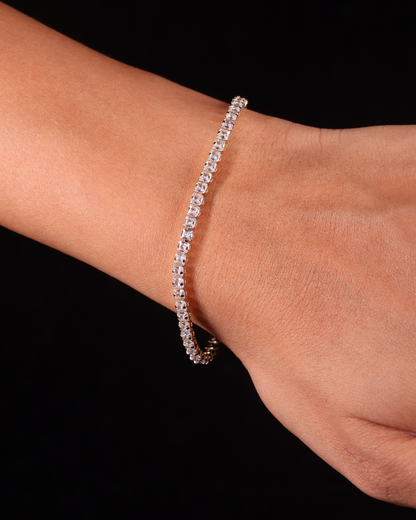 Silver tennis bracelet