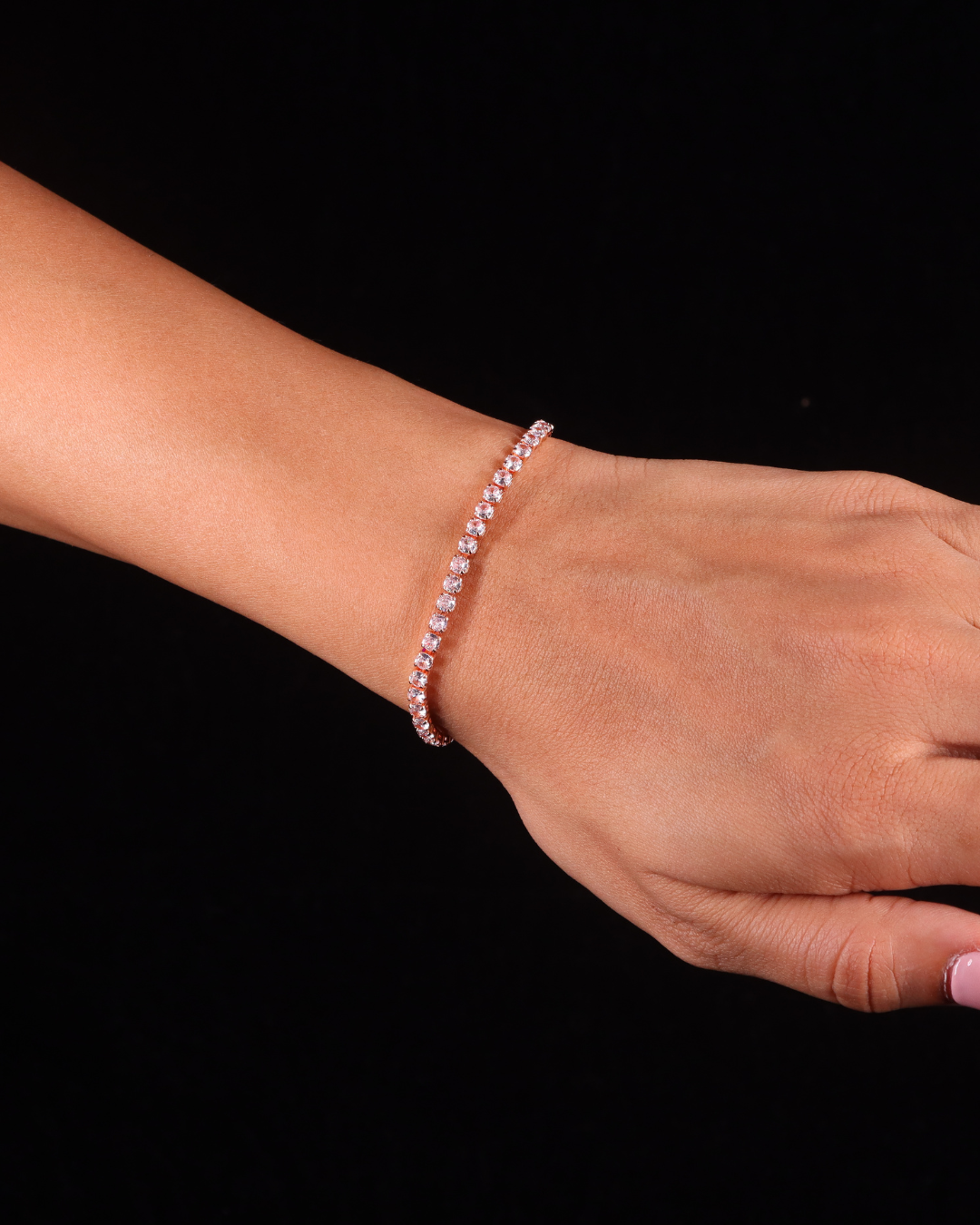 "VIENNA" Rose Gold Tennis Bracelet