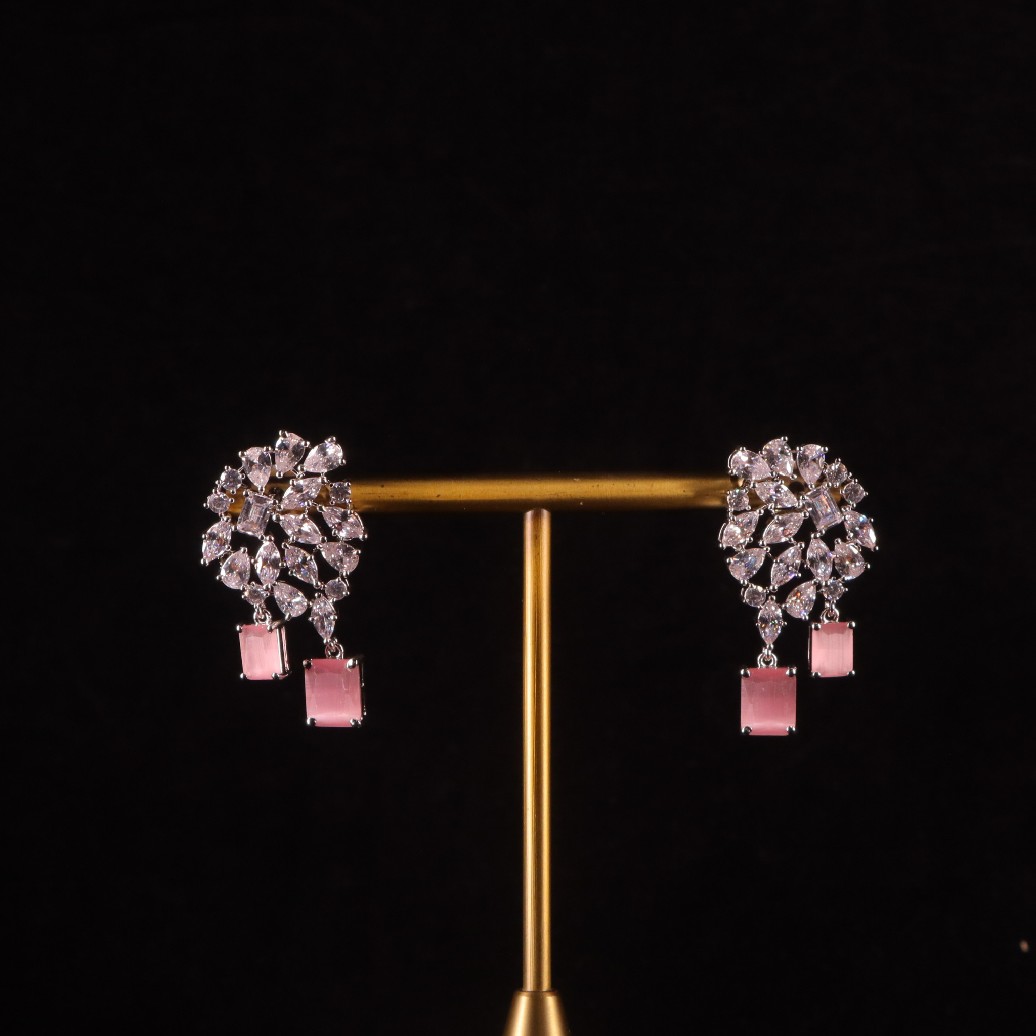 "AMARA" Pink Crust Earrings