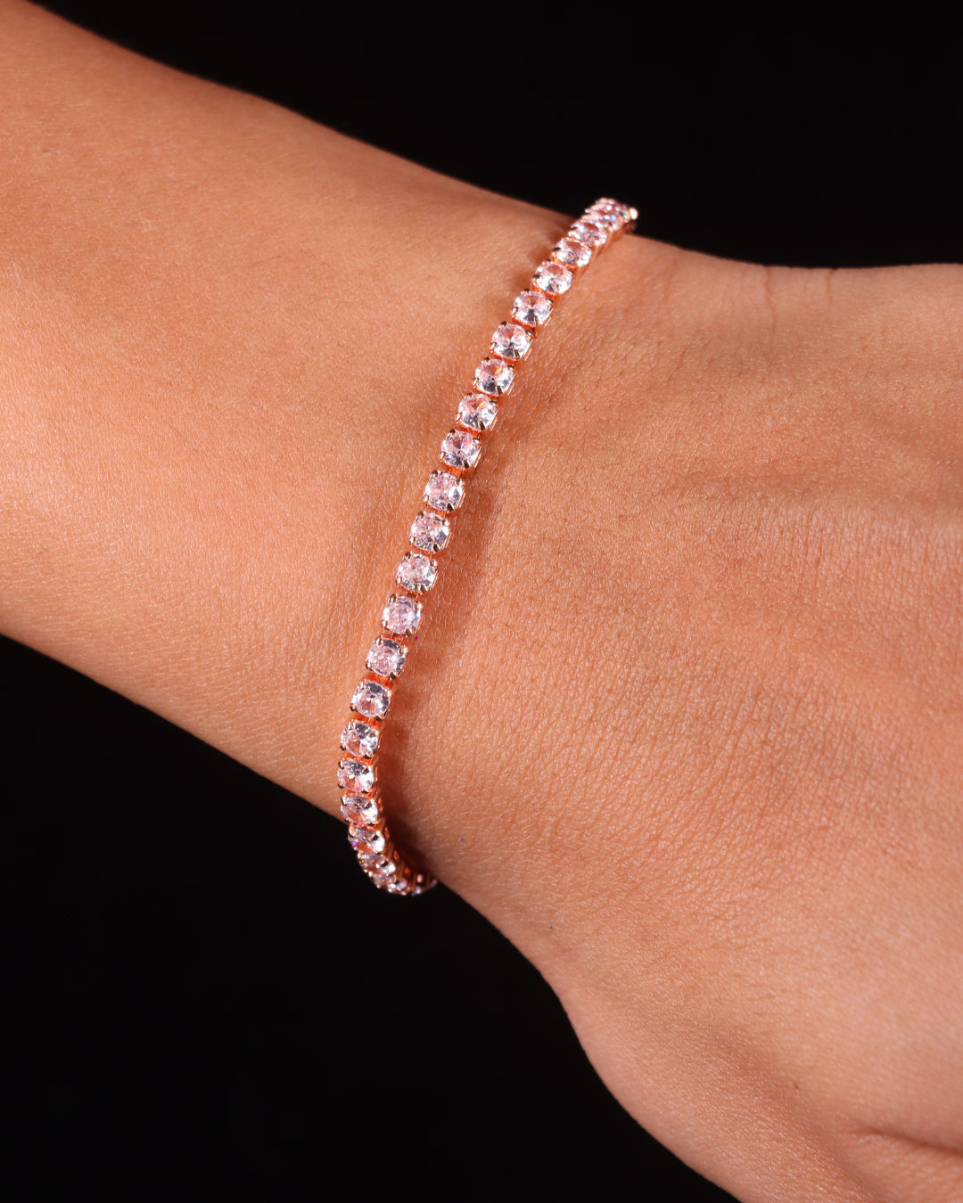 "VIENNA" Rose Gold Tennis Bracelet