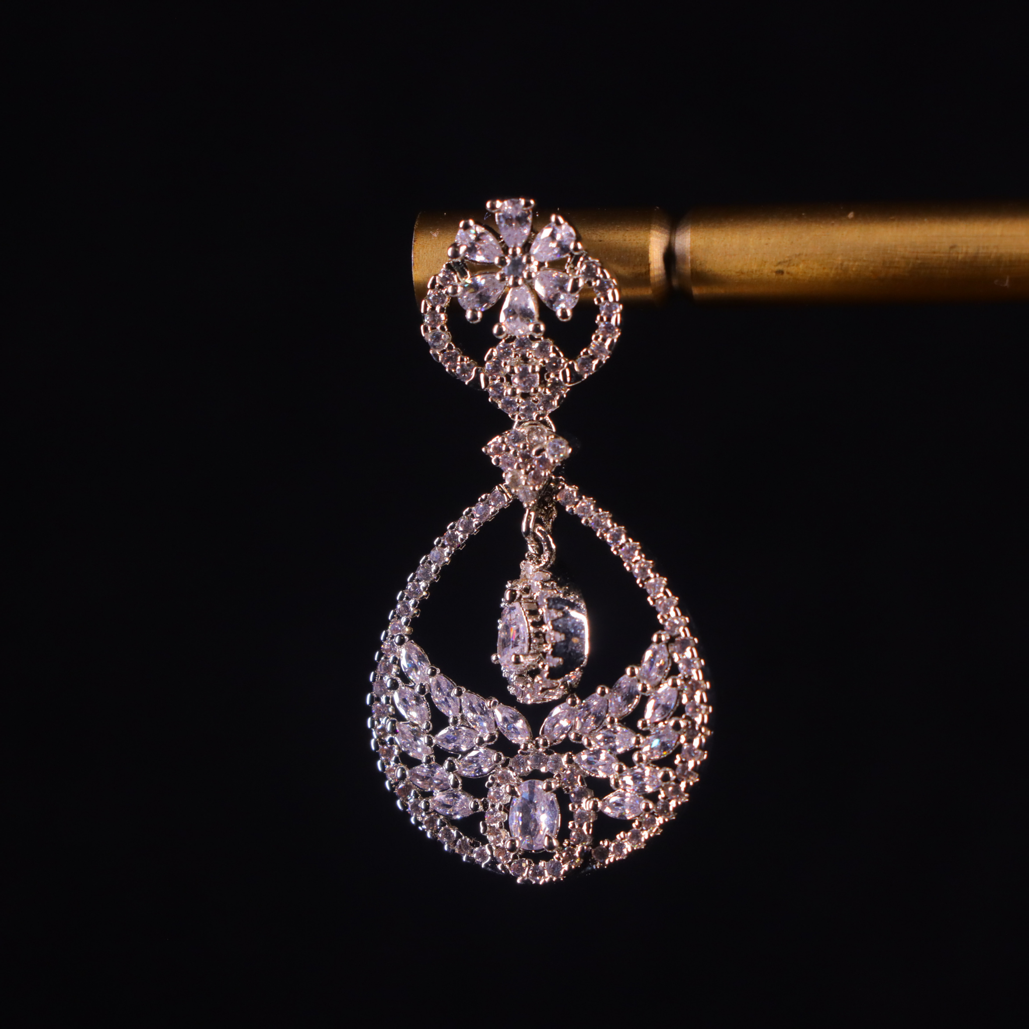 "AMARA" Silver Shade Earrings