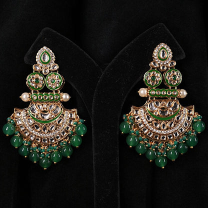 "AZURA" Royale Green Earrings & Tikka Set