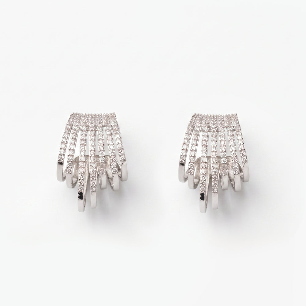 Silver Cascade Earrings