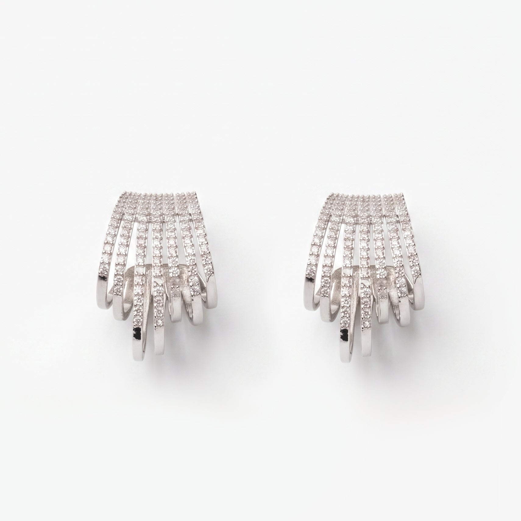 Silver Cascade Earrings