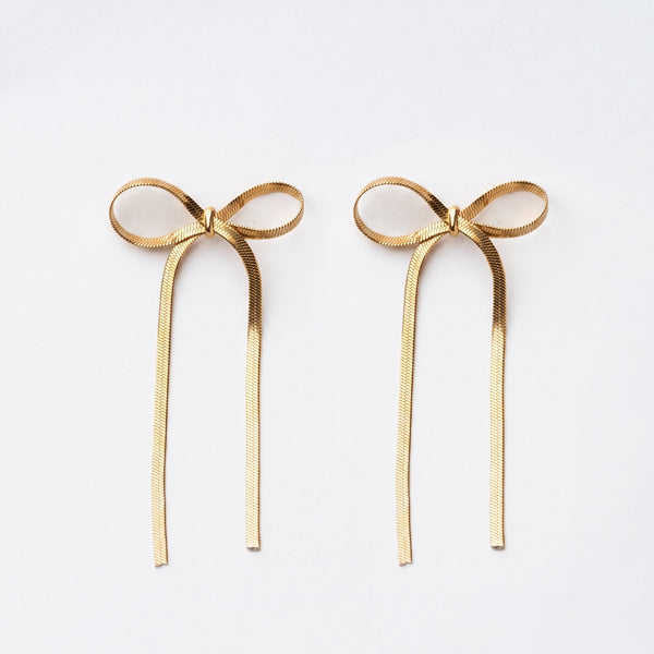 Golden Bow Earrings