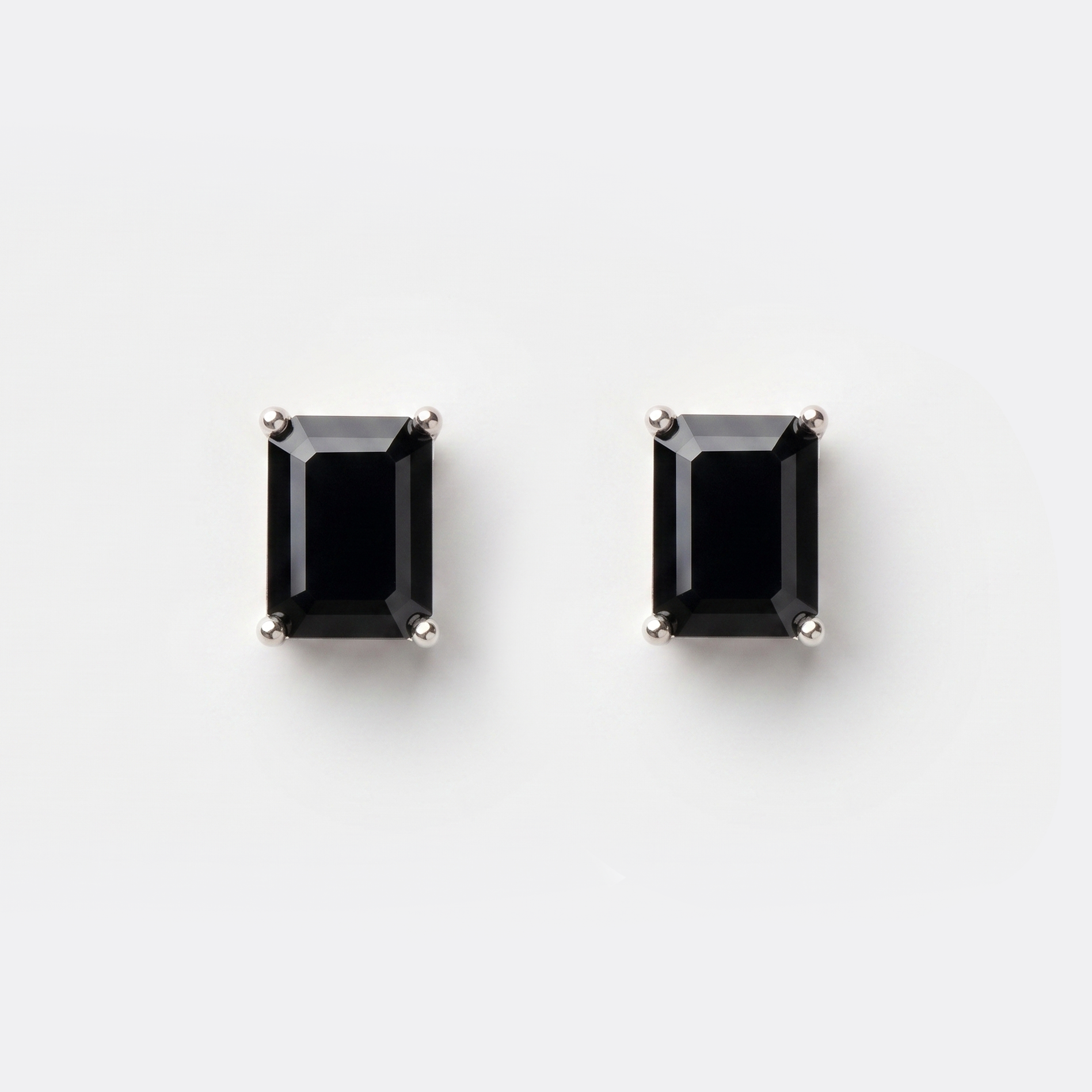 Midnight Silver Cut Earrings