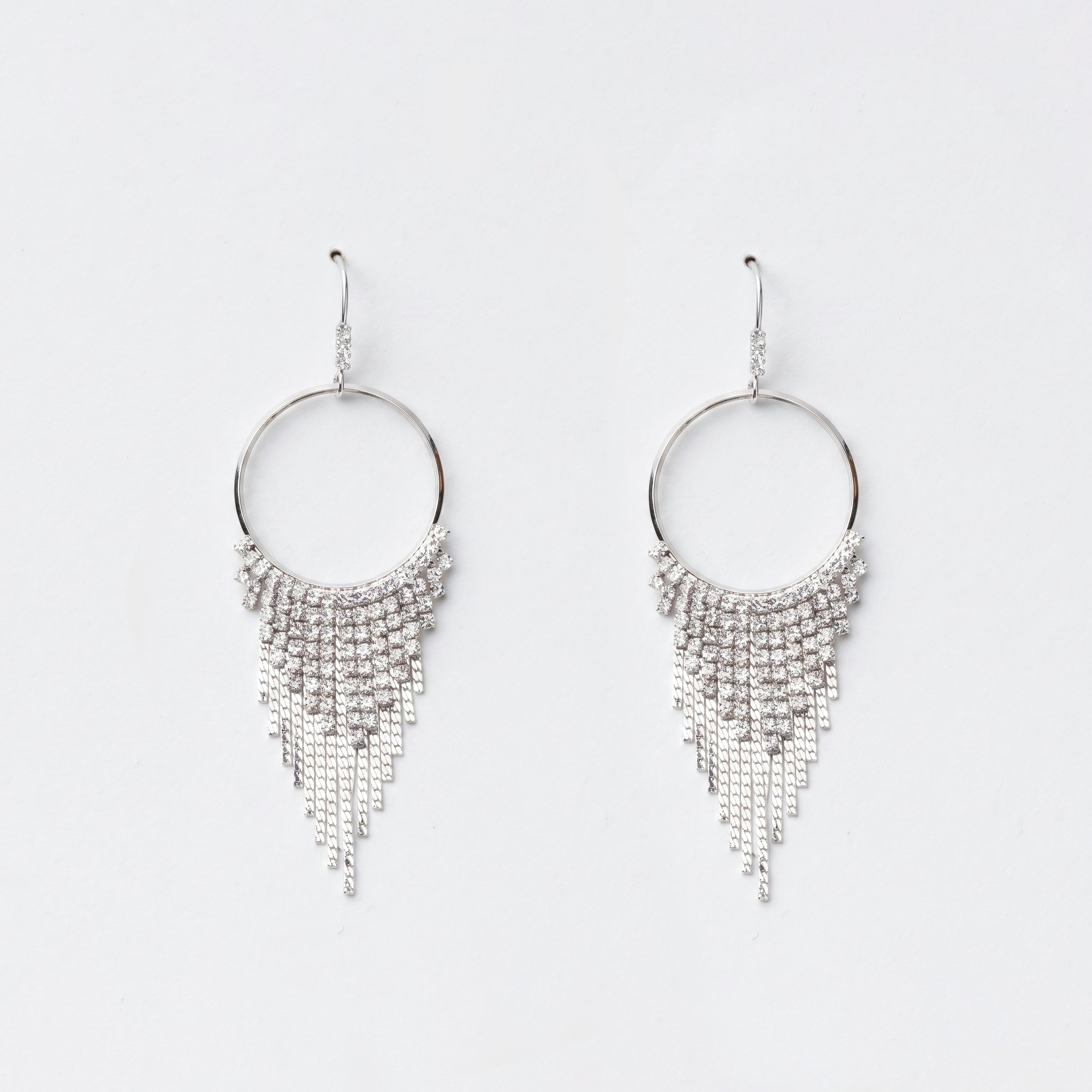 Diamond Fringe Earrings