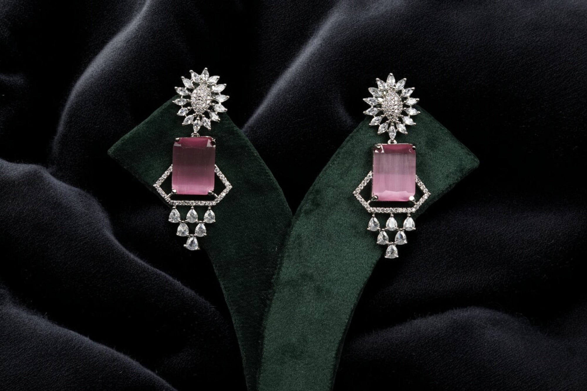 "AMARA" Pink Petal Earrings