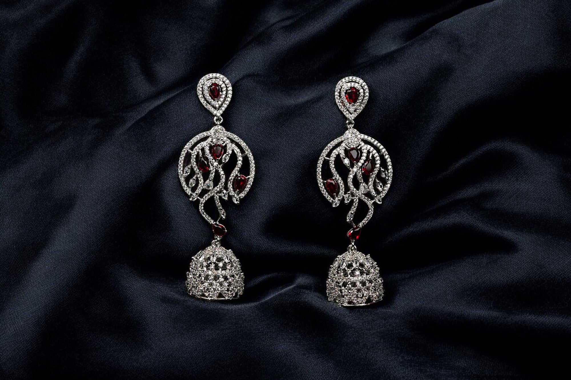 "AMARA" Ruby Red Earrings