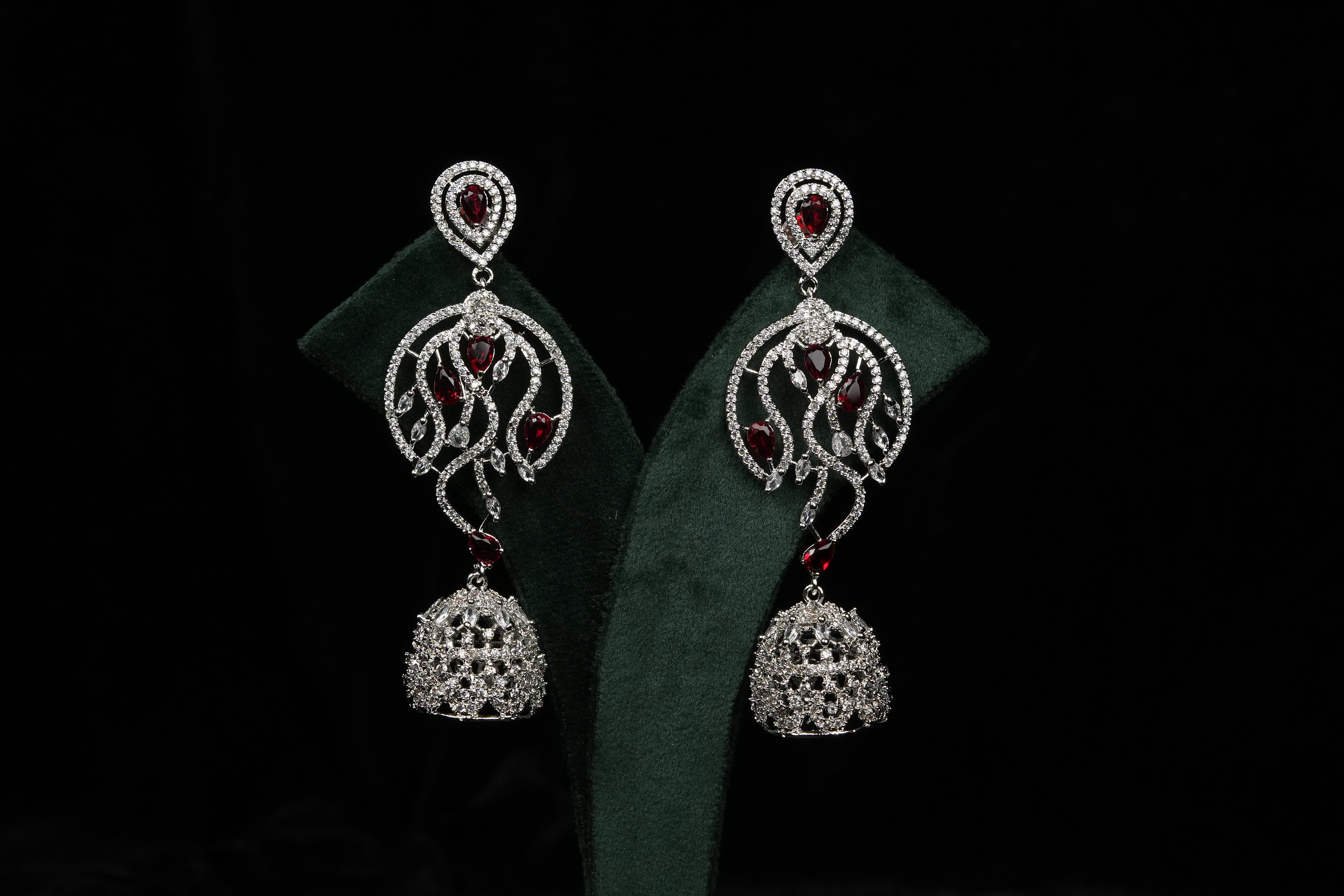 "AMARA" Ruby Red Earrings