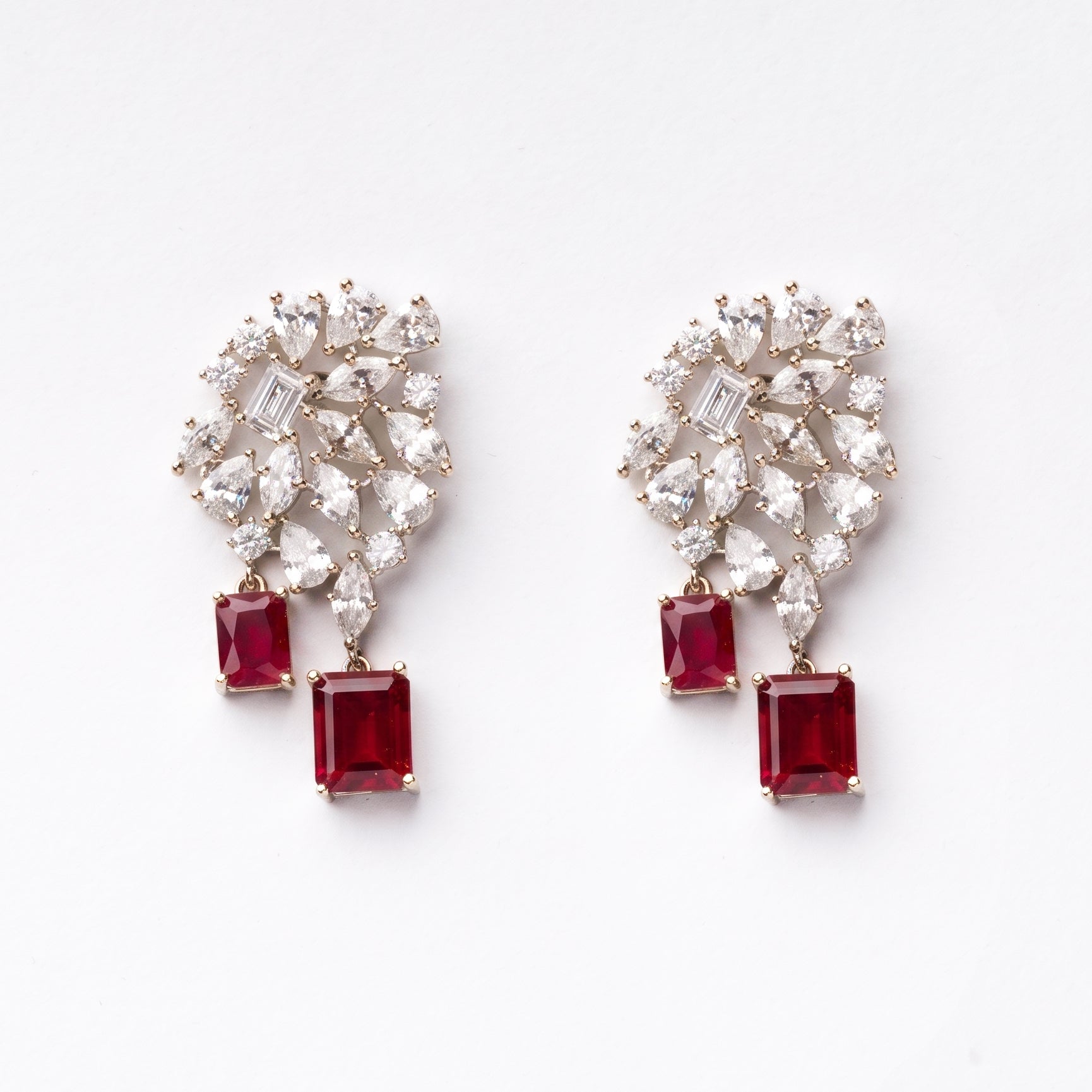 Ruby Crust Earrings