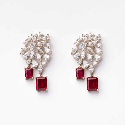 Ruby Crust Earrings