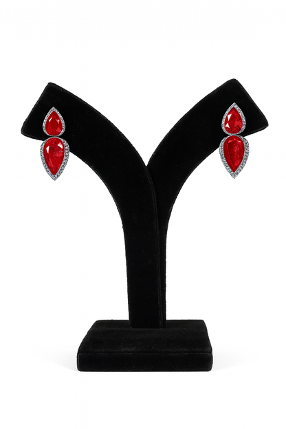 "AMARA" Chalet Ruby Earrings