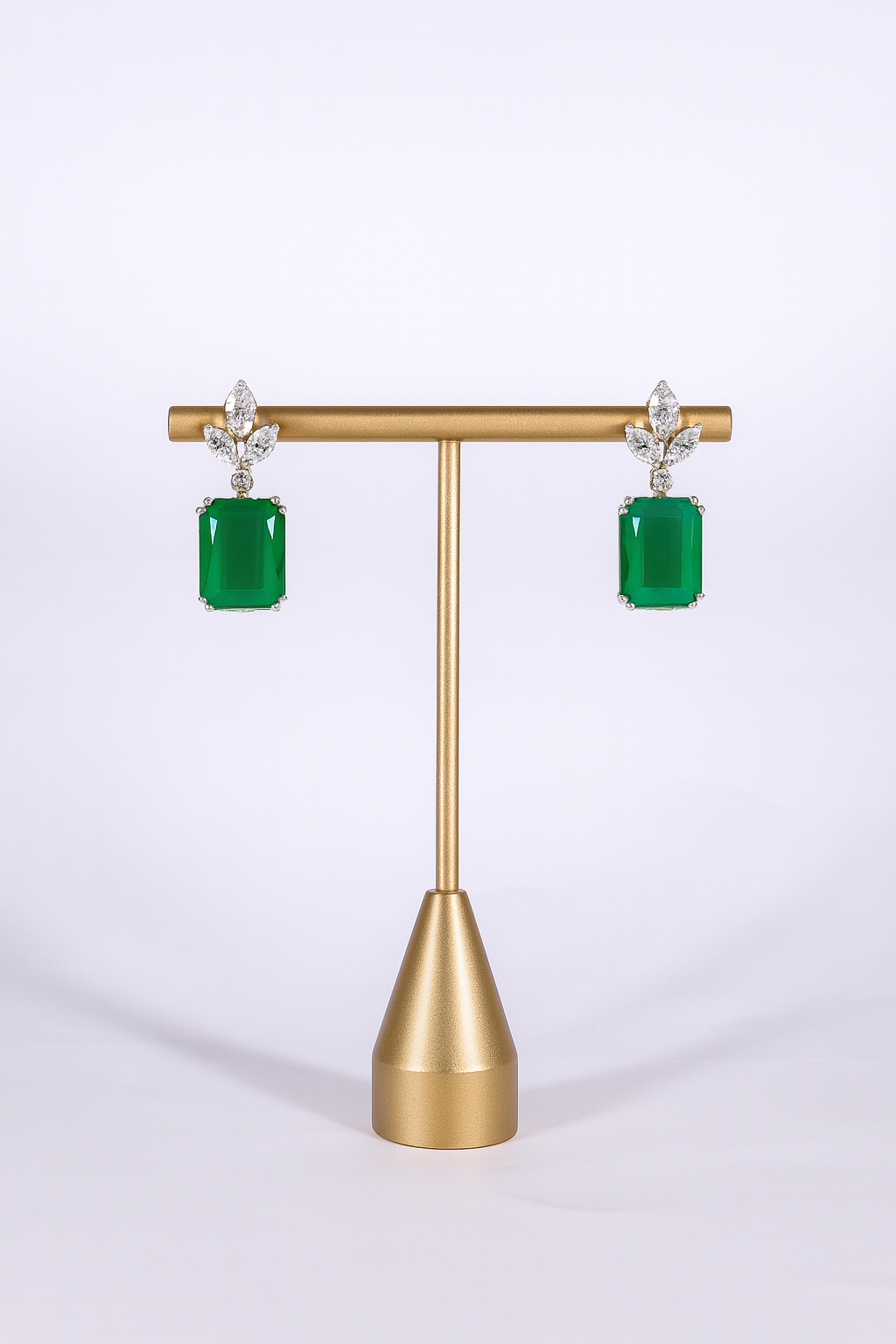 "AMARA" Emerald Sq. Earrings