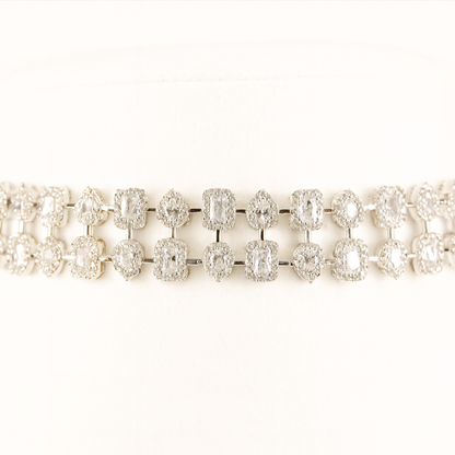 "DMONDE" Double String Diamond Necklace Set