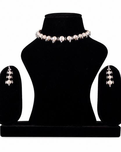 Pearl Cascade Necklace Set
