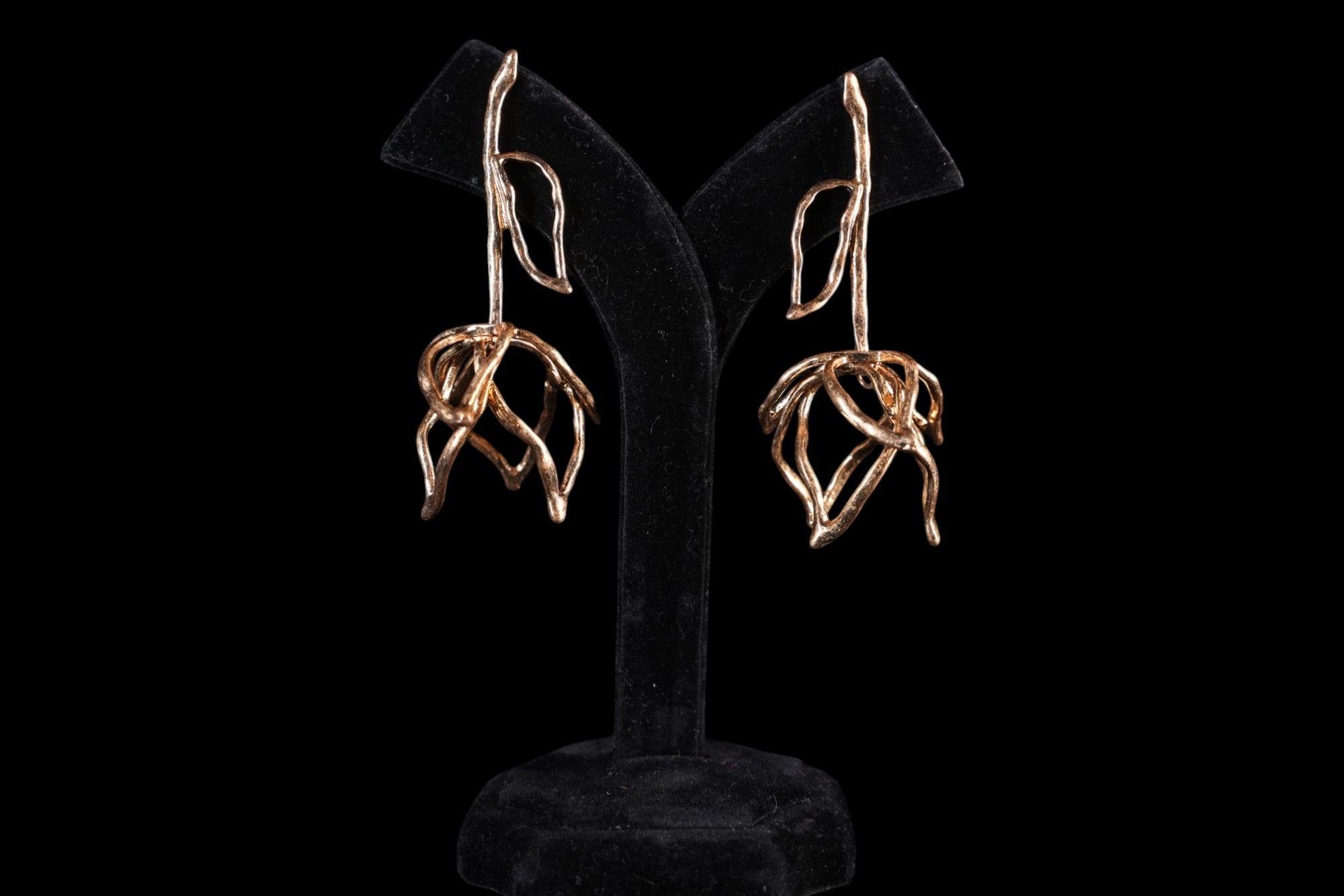 "VIENNA" Gold Bouquet Earrings