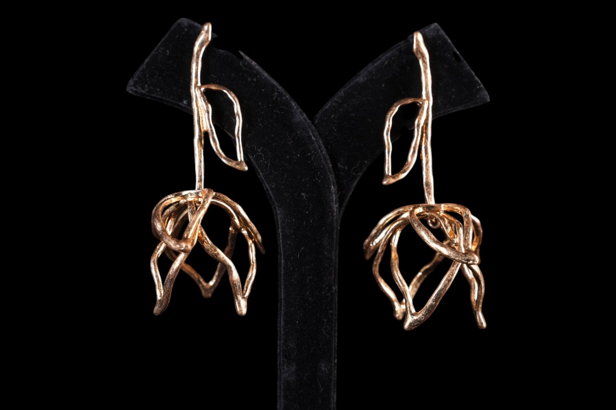 "VIENNA" Gold Bouquet Earrings