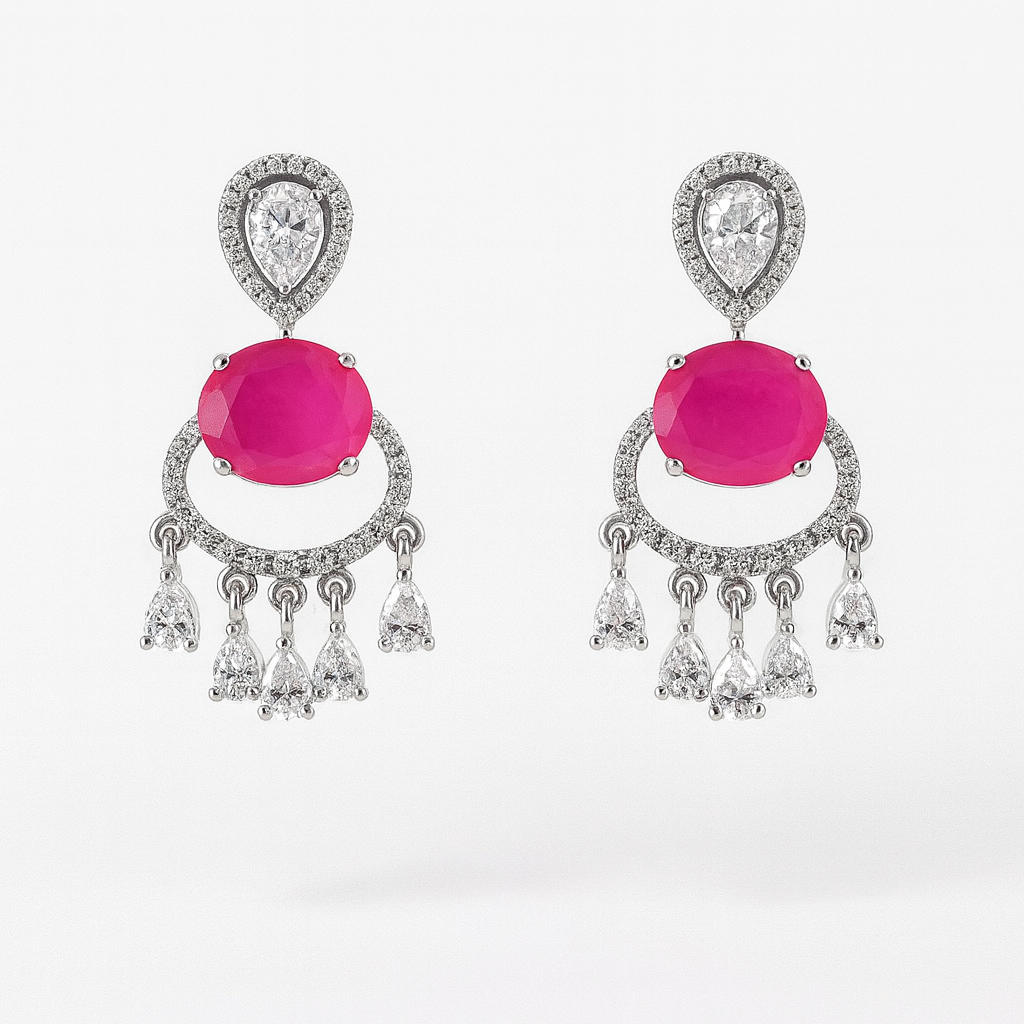 "AMARA" Pink Diamond Earrings