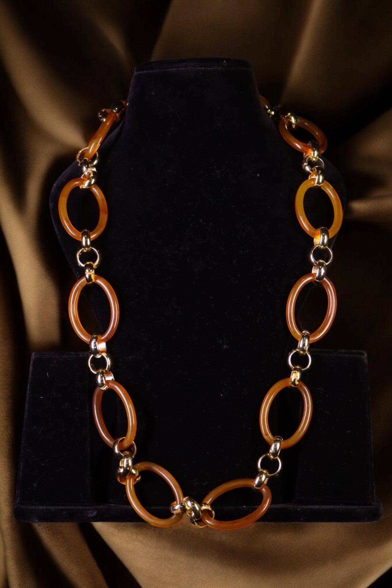 "VIENNA" Orange Loops Neckpiece