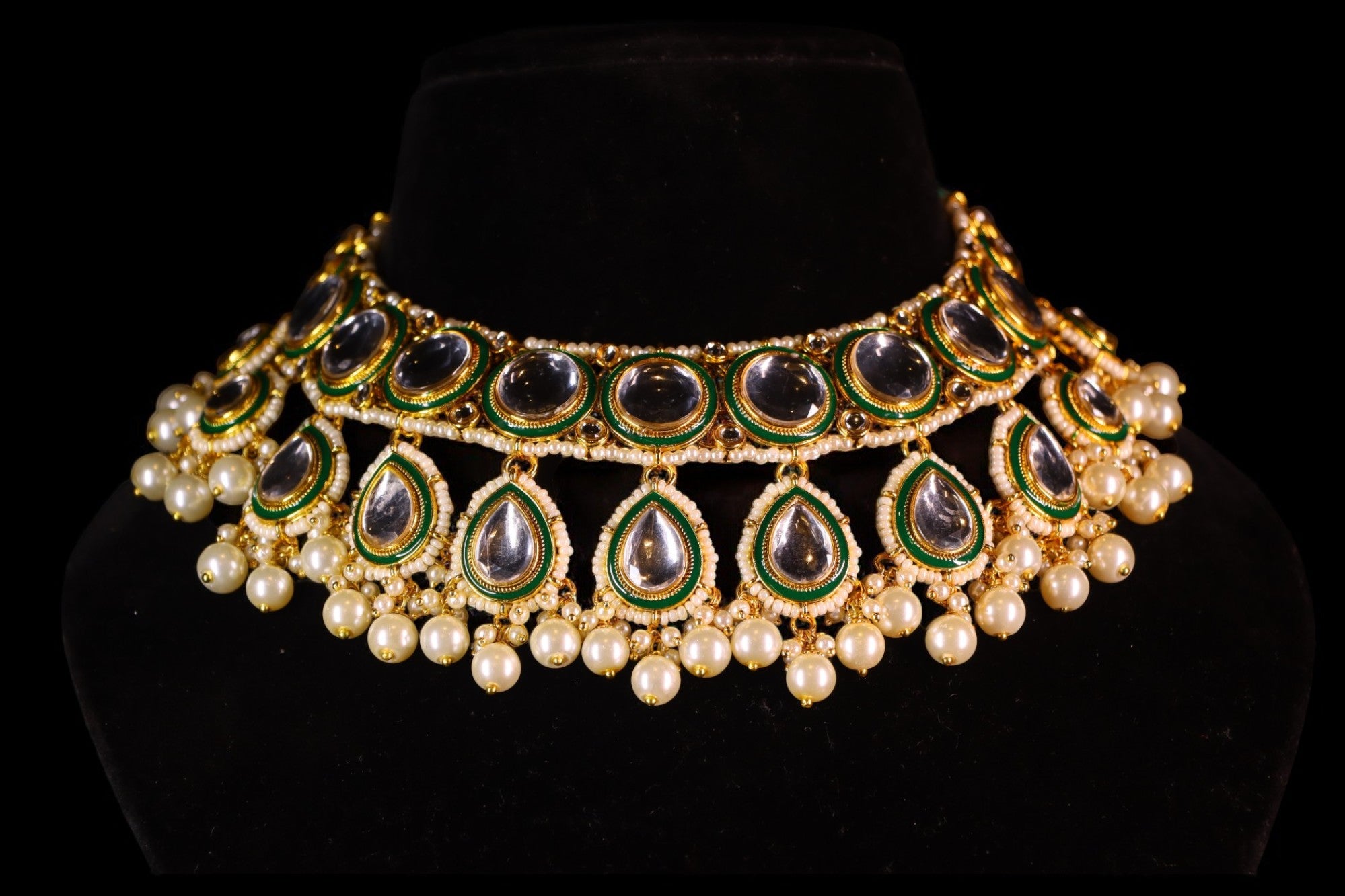 "AMIRA" Sphere Glass Kundan Set